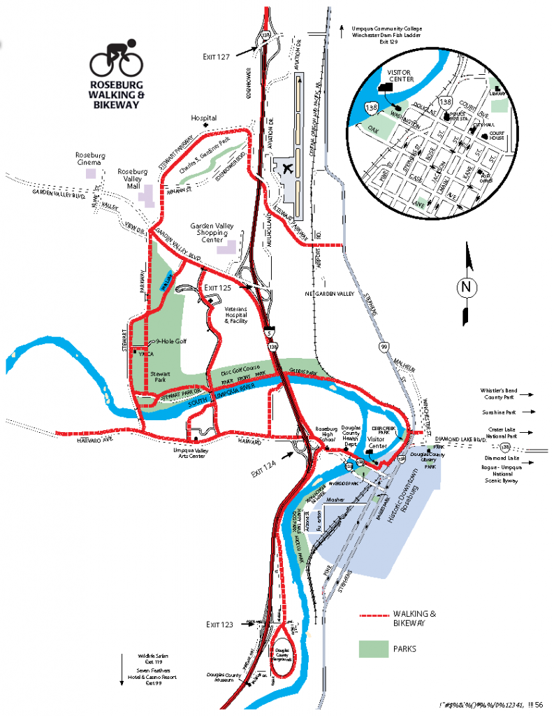 Walking and Bike Pathway Map Roseburg Area Chamber